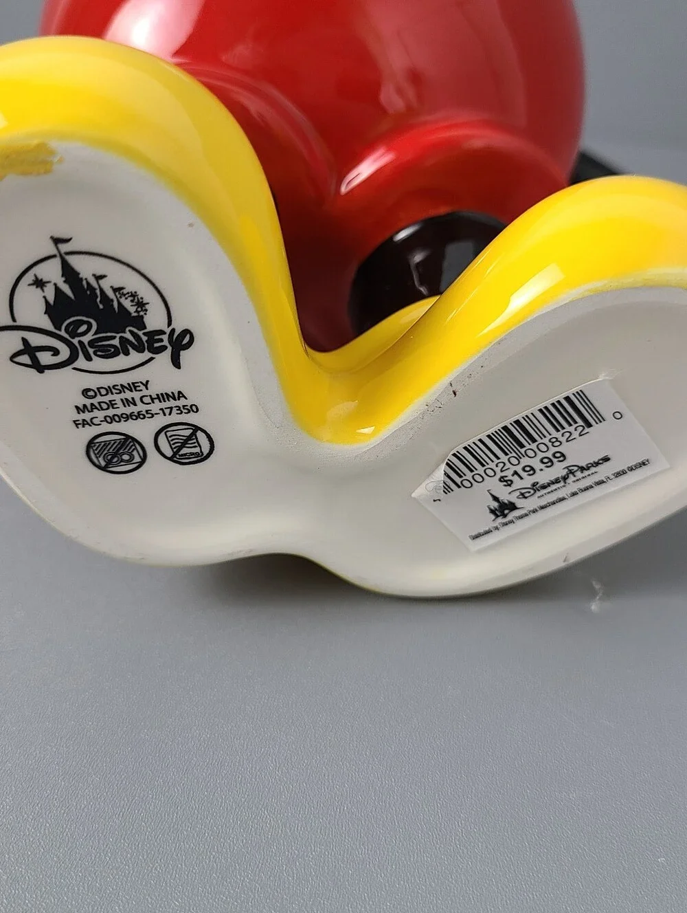 Disney Parks Red Shorts Yellow Shoes Ceramic Coffee Mug